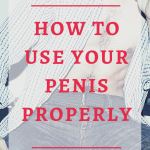 How to use your penis properly, man sitting on a bench