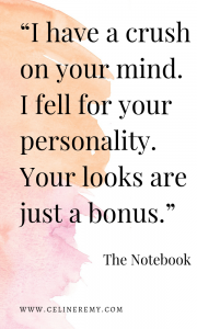 “I have a crush on your mind. I fell for your personality. Your looks are just a bonus.” #LoveQuotes, #IntimacyQuotes